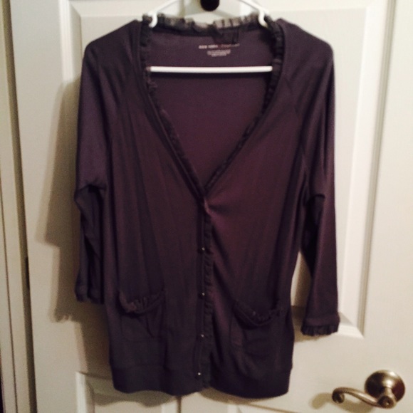 Charcoal grey button up jacket style top