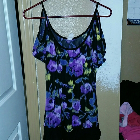 Silk flower print top