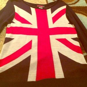 Union jack printed sweater