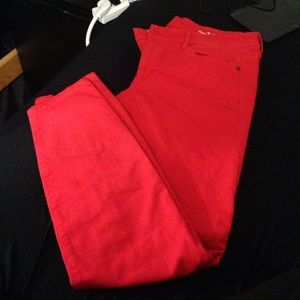 Gap Red Low-Rise Skinny Jeans