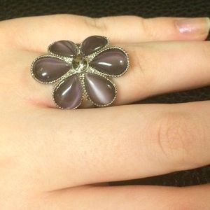 Purple flower ring