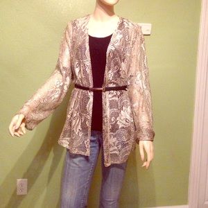 Gold/Silver/Black Lace Cardigan