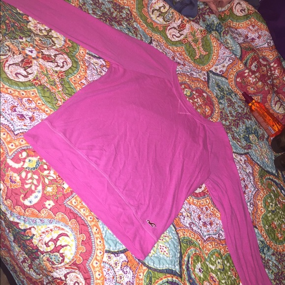 Pink long sleeved hollister shirt - Picture 1 of 2