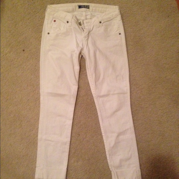 Hudson white skinny jeans