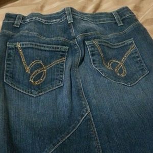 Bebe long denim skirt