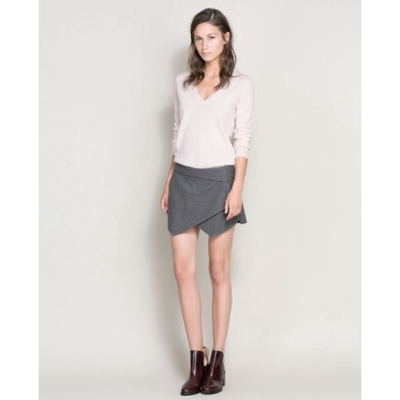Zara Gray Pinstripe Skort