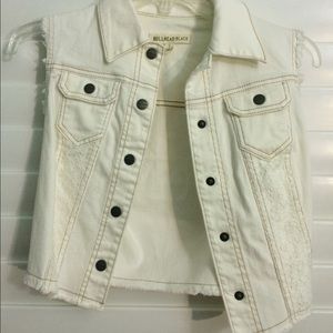 White Jean Vest