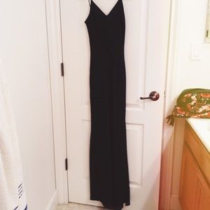 Evening Gown Backless V-cut with Leg Slits