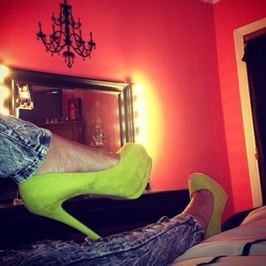 Lime green heels