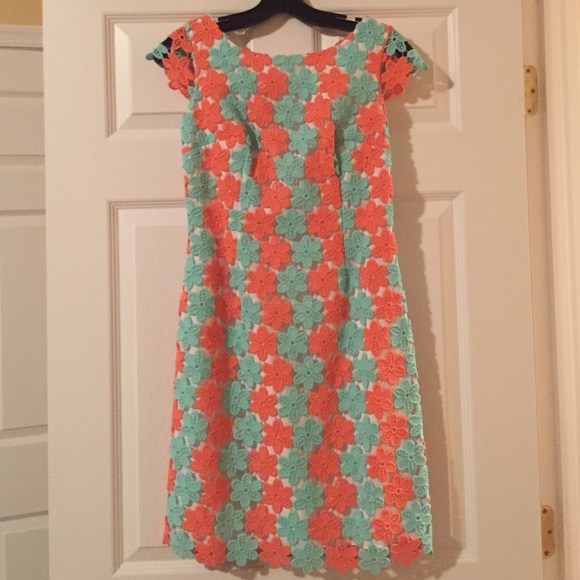 Lilly Pulitzer Turquoise/Coral ‘Barbara’ Dress