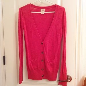 Slouchy Mossimo Red Heather Cardigan