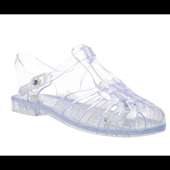 CLEAR SPARKLY JELLY SANDALS