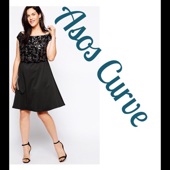 asos curve sequin