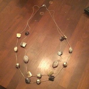 Long Double Strand Beaded Necklace
