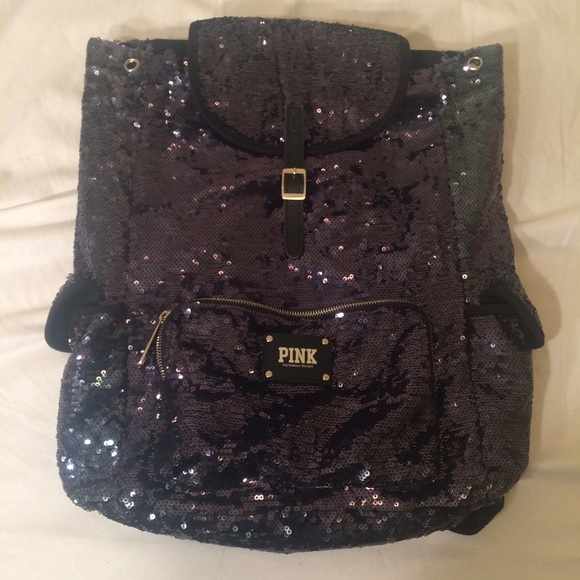 Victoria secret pink sequin backpack