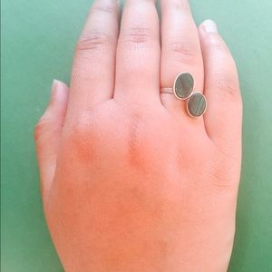 Silver ring, with real emerald!