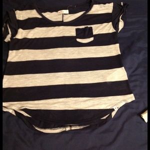 New Striped Hollister Scoop Neck Top