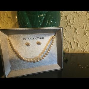 Ivory faux pearl set