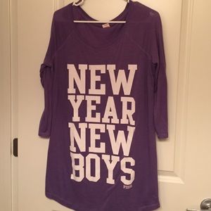 Victoria's Secret "NEW YEAR NEW BOYS" Sleep Shirt