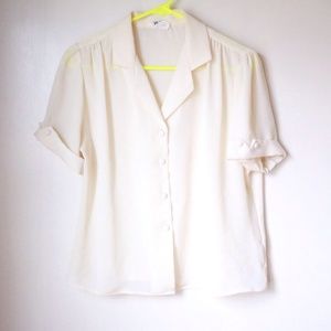 Vintage Cream Button Down