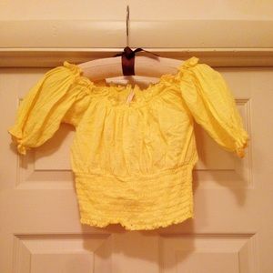 Elan Peasant Crop Top