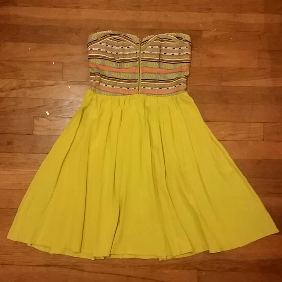 Lime Green Corset Top Dress