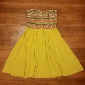 Lime Green Corset Top Dress