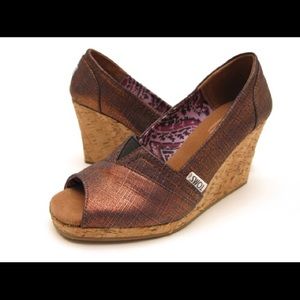 Toms Wedge in Copper Azar