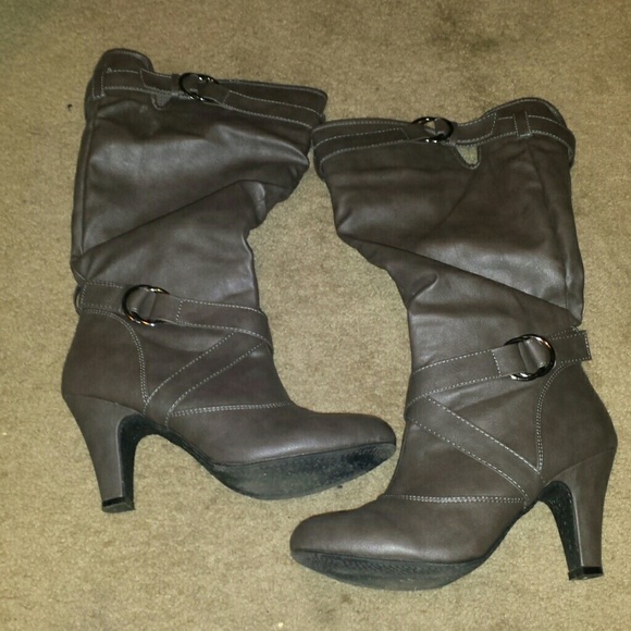 Charming Charlies' Gray High Heeled Boots