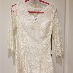 Beautiful White MM Couture Lace Dress NEW w/Tags
