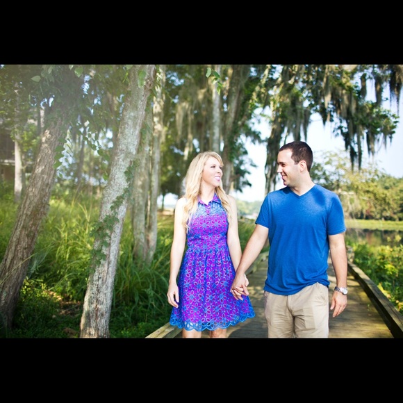 Blue lace with pink underlay lily pulitzer - Picture 3 of 4