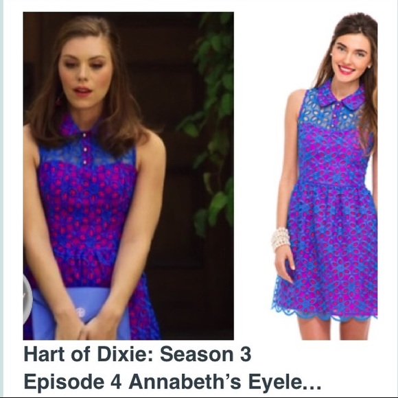 Blue lace with pink underlay lily pulitzer - Picture 4 of 4