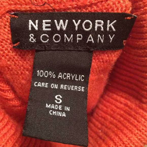NY&C stylish orange loose knit sweater - Picture 3 of 4