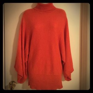 NY&C stylish orange loose knit sweater