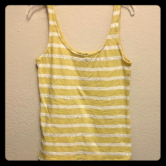 SOLD!! PRICE LOWERED! Striped tank w/sequins
