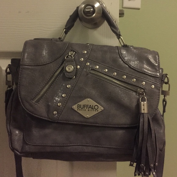 Cross body grey motorcycle bag