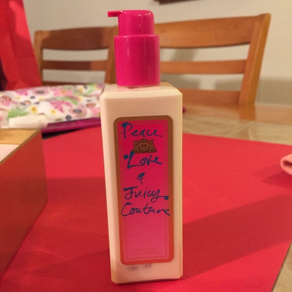 Peace,Love & Juicy Couture body lotion