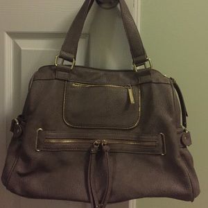 Light brown grey leather Olivia + joy handbag