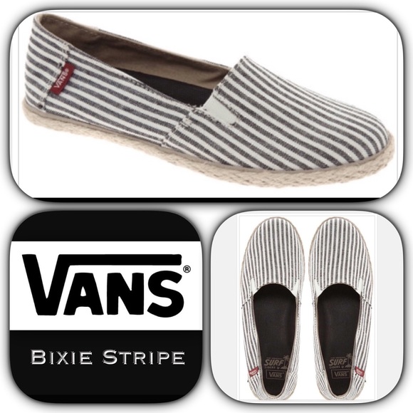 Vans Shoes - ⬇️Vans Slip on Canvas Flats Espadrilles Striped 9