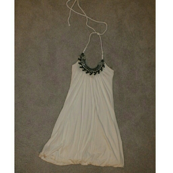White beaded dress