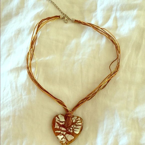 Beautiful Moreno glass heart necklace