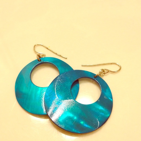 🌜Blue shell earings🌛