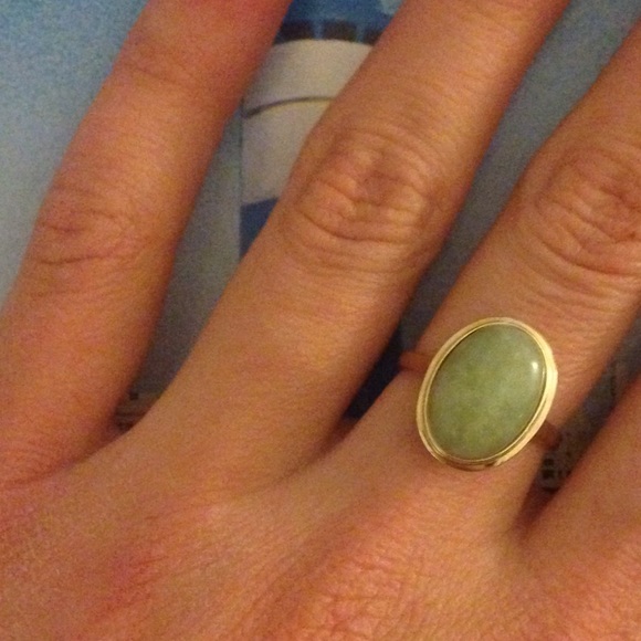Jewelry - 10K Authentic Genuine Gold Jade Ring