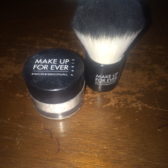 makeup forever translucent setting powder & brush