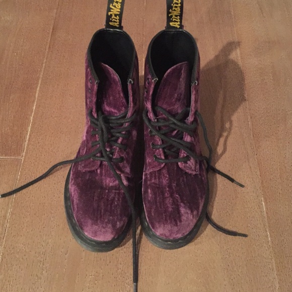 Dr. Martens Shoes - Purple velvet doc martens