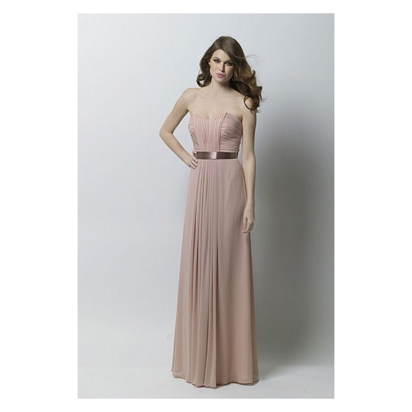 Nude Pink/ Pale pink WTOO WATTERS bridesmaid gown