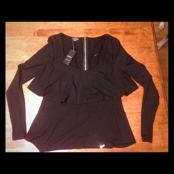 XS Black Long Sleeve Bebe Shirt