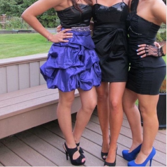 Black & Purple Prom or Formal Dress - Picture 1 of 4