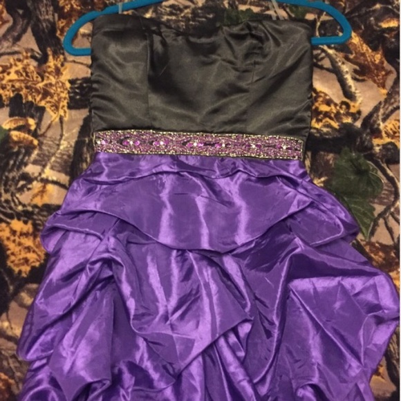 Black & Purple Prom or Formal Dress - Picture 4 of 4