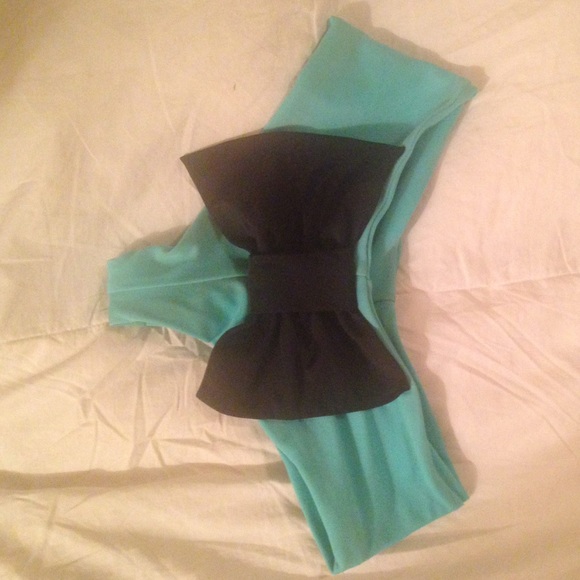 Aquamarine lolli bow bottoms - Picture 2 of 3